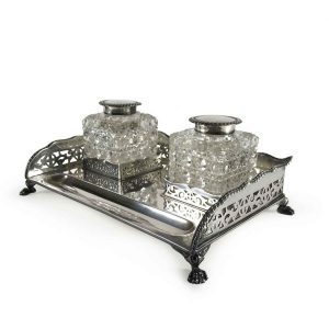 Calamaio Antico in Argento Inglese Sheffield 1897