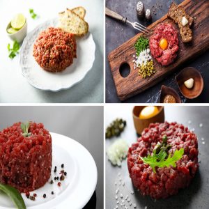 Tris tartare di manzo